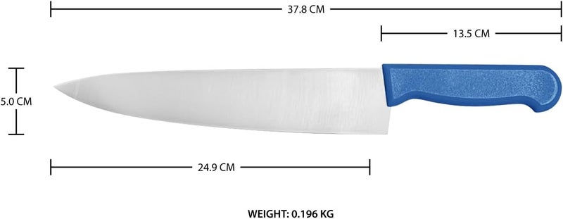 Kitchen Master 10 Inch Stainless Steel Professional Chef Knife (Blue) | NSF Certified for Fish/Seafood Prep - Image 2
